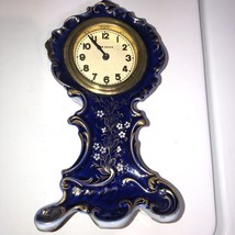 Antique  NEW HAVEN Miniature Victorian Porcelain Wind-Up Mantel Shelf Clock Test - £100.48 GBP