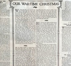 1917 World War 1 War Time Christmas Youth&#39;s Companion Full Page Article ... - £31.44 GBP