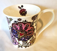 Ashdene Fine Bone Coffee Mug Fine Bone China Mug  Purple Flowers Chris C... - £10.34 GBP