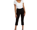 Mario Serrani Women&#39;s Size Medium, Pull On Stretch Capri Pants, Black - $14.99