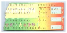 Jerry Garcia Fascia Concerto Ticket Stub Febbraio 5 1981 Lehigh University Pa - £53.56 GBP