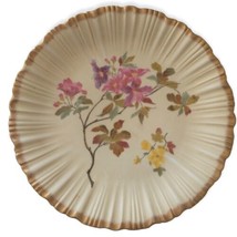Antique RW Rudolstadt Crimped Dinner Plate Germany Floral 24Kt Gold Early 1900s  - £39.41 GBP