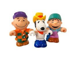 Peanuts Snoopy Linus Charlie Brown Figures Plastic 2 1/2 inch Cake Topper - £6.75 GBP