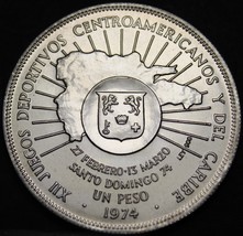 Dominican Republic Peso, 1974 Silver Gem Unc~12th Caribbean Games - £43.50 GBP