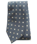 Mens 59 Inch Necktie by Croft &amp; Barrow Silk Black Geometric Pattern Neck... - £7.95 GBP