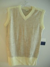 Ladies Vest Size S LIZ CLAIBORNE Lightweight Ecru + Beige S/L Knit Top $... - £11.31 GBP