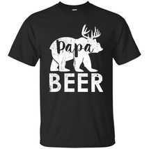Papa Beer - Funny Papa Bear Shirt - World&#39;s Best Step Dad T-shirt - Perfect Fath - £15.76 GBP