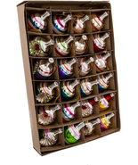 Kurt Adler Early Years Mini Glass Ornaments Set of 24 Balls &amp; Reflectors... - $959.74 MXN