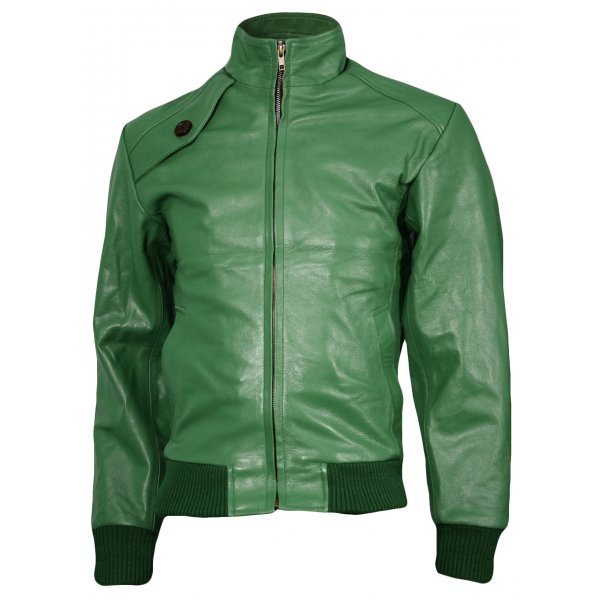 Soft Tan Leather Bomber Jacket Men - Ballinamore, New Handmade Bomber Jacket 201