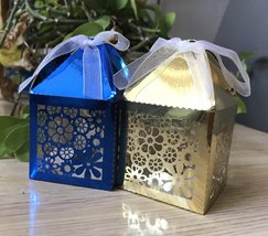 100pcs small gift packaging boxes,laser cut wedding favor boxes,chocolat... - $34.00