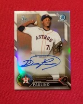 2016 Bowman Chrome Prospects Refractor Auto David Paulino 1ST BOWMAN SP ... - $2.69