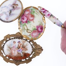 4 French Limoges Porcelain pins - £154.31 GBP