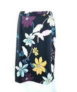 Who What Wear Pencil Skirt Box Pleat Black Floral Print Size 4 - £6.16 GBP