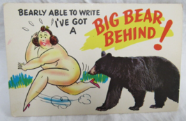 Comic Postcard Plastichrome P43702 Barely Able To Write Have A Big Bear ... - £2.32 GBP