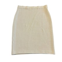 St. John Collection Cream White Houndstooth Pencil Skirt Knit Size 2 Women&#39;s - £77.71 GBP