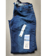 Lee Easy Fit Capri Denim Jeans Women&#39;s Size 14 Medium Blue Mid Rise Dark... - £22.35 GBP