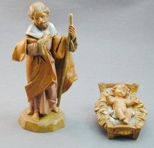 1991 Fontanini Joseph &amp; Baby Jesus Depose Italy Vintage 5&quot; Size Nativity - £19.97 GBP