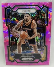 2023-24 Prizm Basketball Obi Toppin #249 Pink Ice Prizm Indiana Pacers - £1.51 GBP