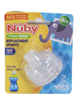Nuby Trainer Sipeez Replacement Spouts 2 Pack No-Spill Soft Silicone - $6.90