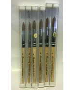 Serenity light Wood 100% real Kolinsky Acrylic Nail Brush Round all size... - $37.03 CAD+