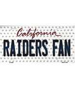 Raiders California State Background Metal License Plate Tag (Raiders Fan) - £11.95 GBP