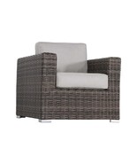 Espresso Rattan Wicker Patio Set, Cushions &amp; Charcoal Fire Pit - $1,681.46 CAD