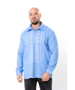 Shirt (men) – Linen Viscose, Long Sleeve, Patterned,, Any season,  Nosi ... - €43,36 EUR+