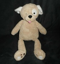 16&quot; Elegantbaby Tan Brown Puppy Dog Patch Eye Stuffed Animal Plush Toy Soft - £22.92 GBP