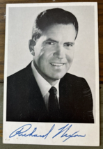 1960s Richard Nixon Signed Photo Vice President B/W 3.5 x 5.25 Card Stock No COA - £139.87 GBP
