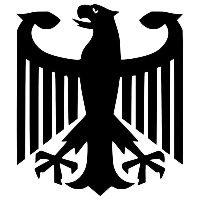 2x German Deutschland Coat of Arms Eagle Vinyl Decal Sticker Different colors