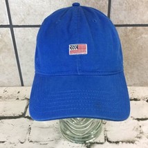 US Flag Logo Hat Mens OSFA Adjustable Blue Strapback Baseball Cap 100% C... - $14.84