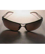 LIZ CLAIBORNE 31007 sunglasses gunmetal full-rim frame wrap brown 65-13-... - $20.58 CAD