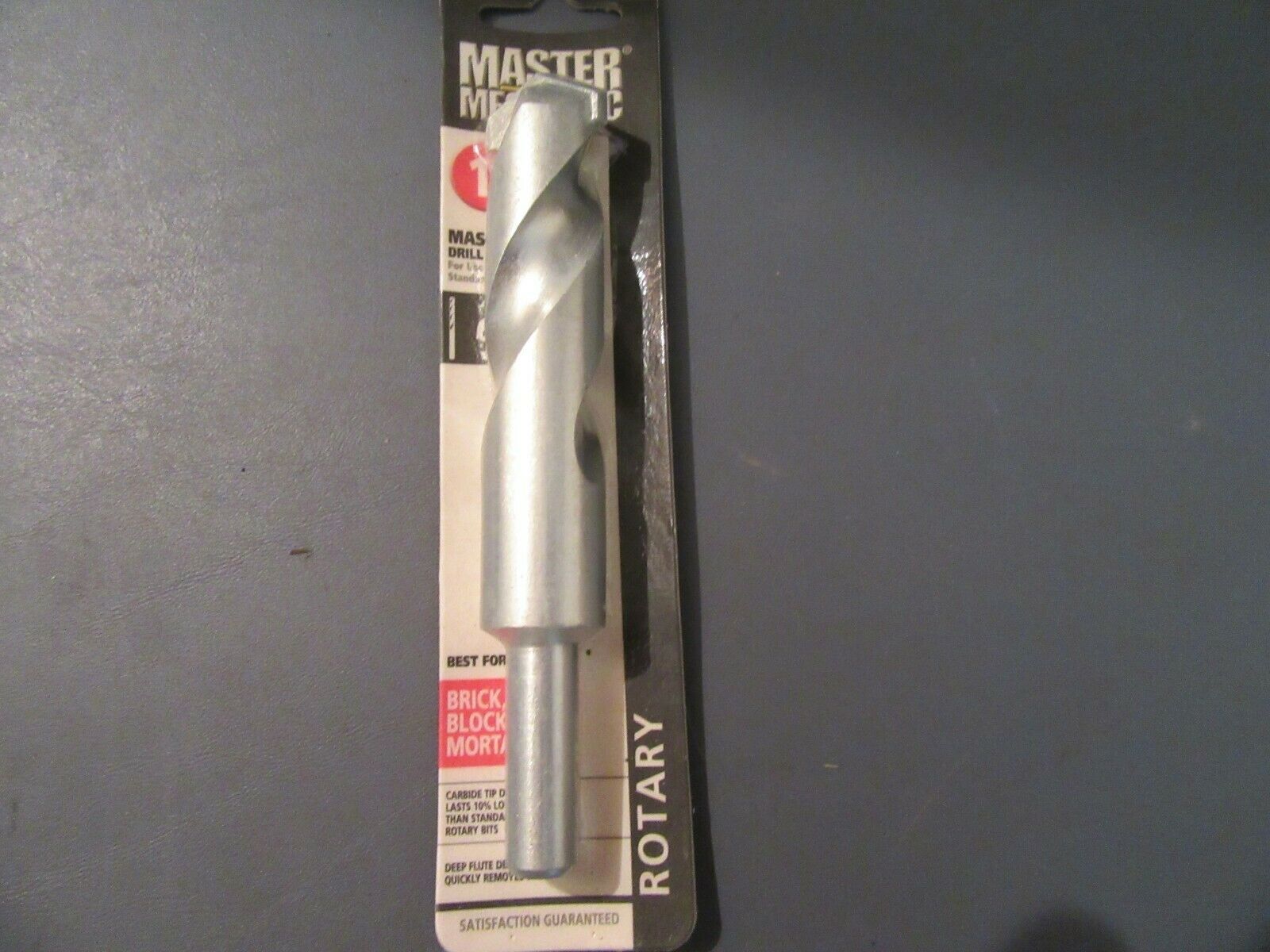 Master Mechanic1" x 6" Masonry Drill Bit  (120-881) 1/2" shank - $9.90