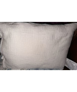 RALPH LAUREN WILLA PLEATED BASKETWEAVE DECO PILLOW 15&quot;X20&quot; WHITE BNWT $1... - £55.14 GBP