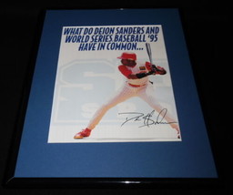 Deion Sanders Facsimile Signed Framed Sega World Series 1995 Advertising... - £39.56 GBP