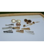 VTG Tie Tack Cuff links lot**Brown marble set Nice&#39;&#39; various styles and ... - $355.08 MXN