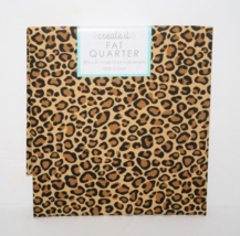 PCQ Cheetah Ginger Create It Fat Quarter Cotton Fabric Brown Black Tan Material - £2.75 GBP