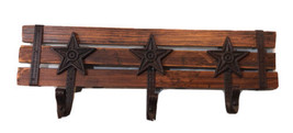 Texas Star Country Western Outerware Holder - Rustic Wall Décor - £17.63 GBP