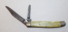 Vintage Kutmaster Knife Co 2 Blade Pocket Knife Blonde Handle Utica New York USA - £11.72 GBP