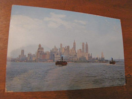 NEW YORK Skyline Downtown Manhattan Island Staten Ferry Boat Postcard-
show o... - £10.25 GBP