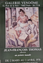 Jean-François Thomas - Poster Original Exhibition -gallery Vendome Paris -1976 - $159.09