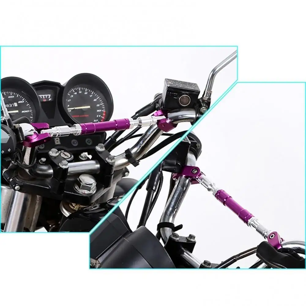 Universal Metal Motorcycle Handlebar Steering Wheel Strengthen Cross Bars Moto - £15.37 GBP