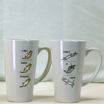 Video Kitty - Channel The Cat Love Lot of (2) 16 oz Ceramic Mugs Cats Cartoon - £47.96 GBP