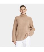 Women&#39;s Turtleneck Tunic Pullover Sweater - Universal Thread Tan M - €15,29 EUR