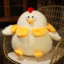 Cartoon Funny Chicken Plush Pillow Cute Round Fat Chicken Dolls Lovely Soft Sofa - £19.76 GBP