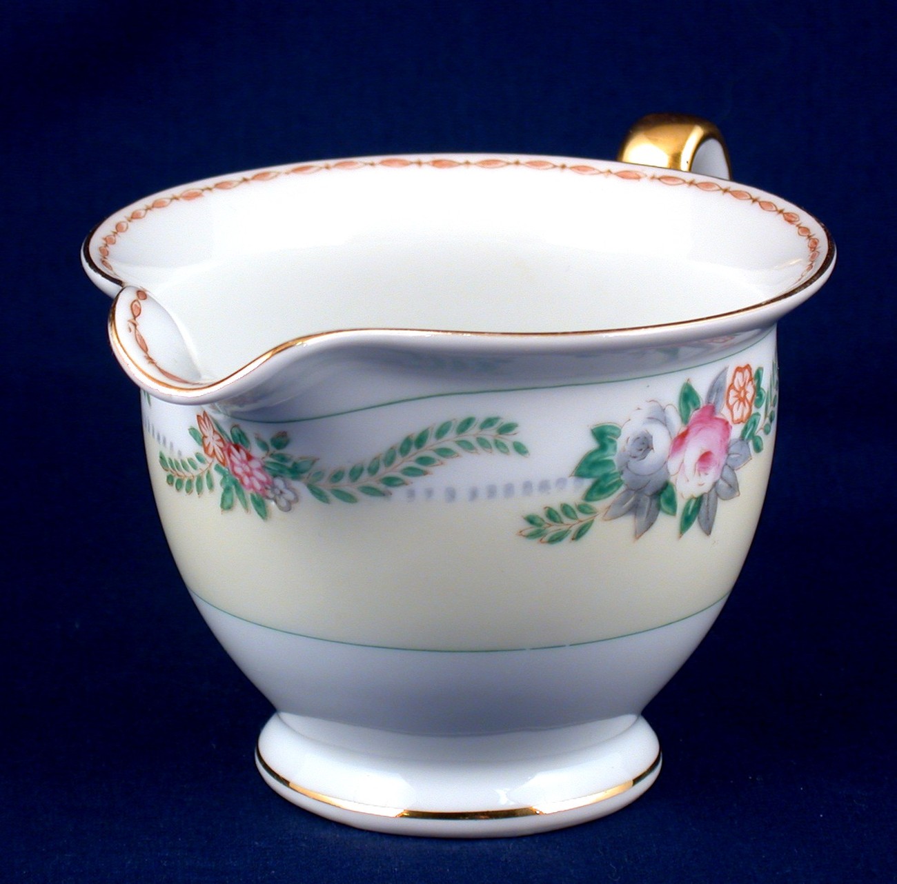 Meito Floral Spray Creamer Hand Painted Japan Vintage China Item image 3