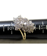 Authenticity Guarantee 
14k Yellow Gold 2.71ct Diamond Waterfall Cluster... - $3,761.99