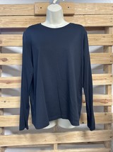 Land&#39;s End Black Long Sleeve Crew Neck T-Shirt Woman&#39;s Size L KG JD - $282.50 MXN