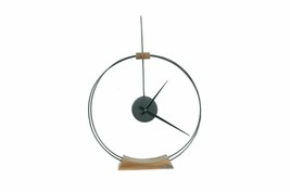 Black Steel Rust Proof Handmade  Art Home Deco Round Minimalist Table Clock 14&#39;&#39; - £97.67 GBP