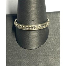 Men&#39;s 925 Sterling Silver Engraved Foliate Design Wedding Band Ring Sky - $45.95